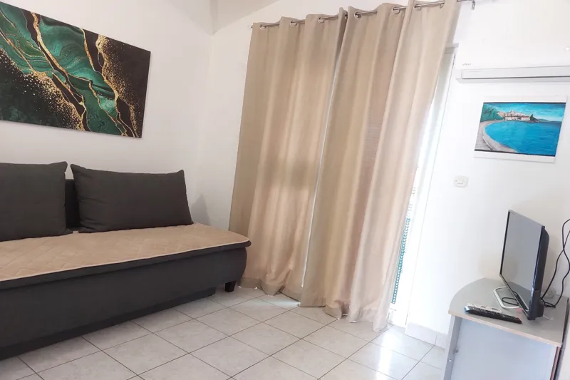 Apartman A5 – prostran smještaj u Podaci s pogledom na more living room