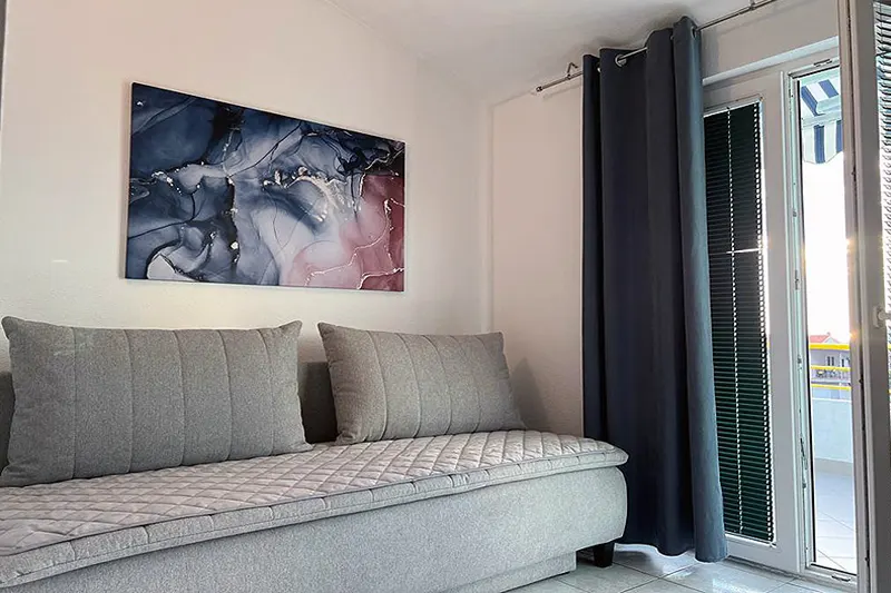 Apartman A6 Podaca dnevni boravak apartman Makarska rivijera balkon Villa Natali